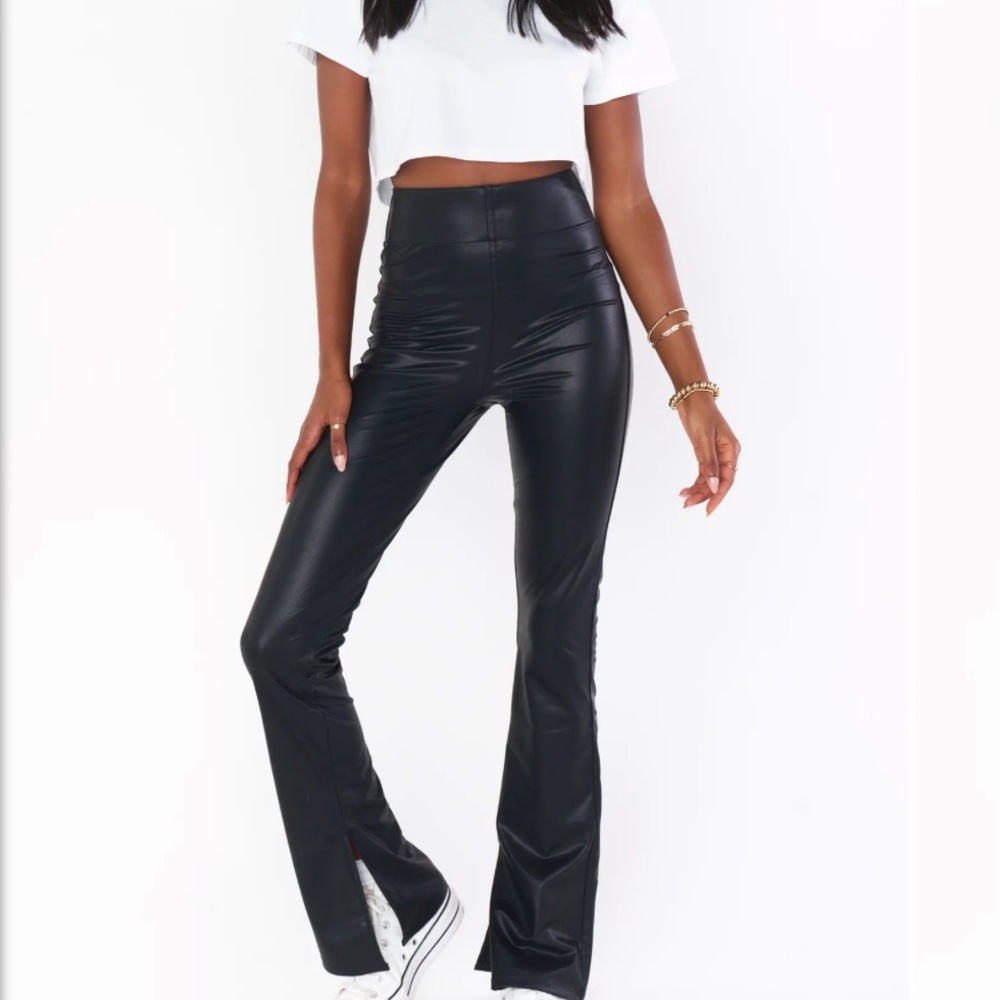 Show me your mumu Nashville pull on flare leather pants